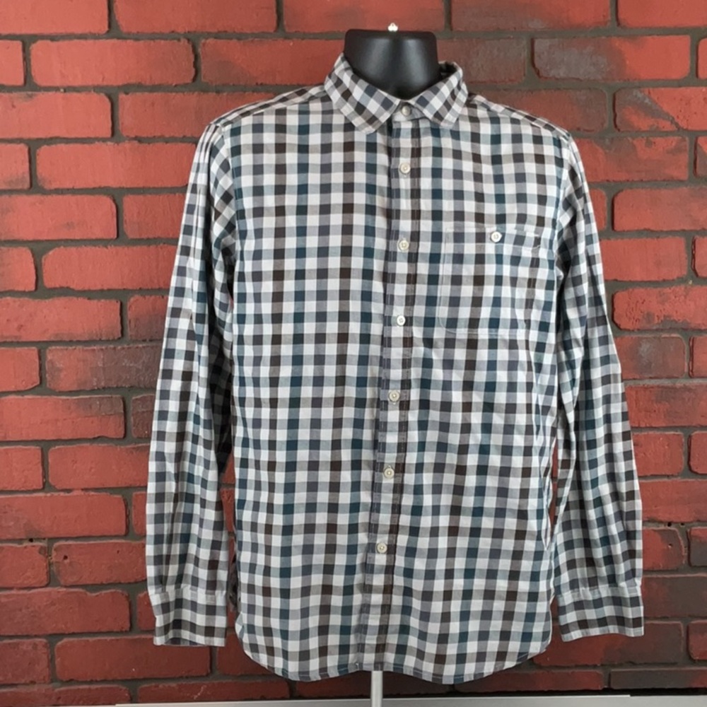 The North Face‎ Shirt Mens Medium Checkered Outdoors Button Down